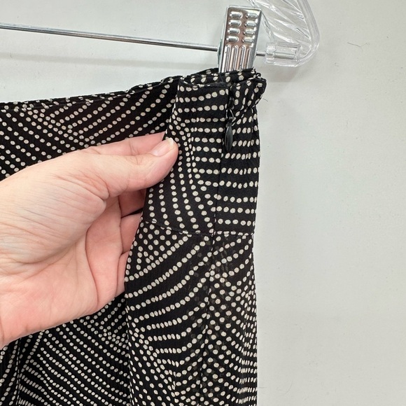 JONES NEW YORK Vintage woman black geometric silk lined classic midi skirt 16W - Picture 4 of 9